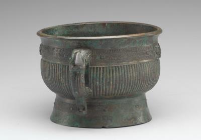 图片[3]-Gui food container with animal-mask and strips pattern, Western Zhou period (c. 1046-771 BCE)-China Archive